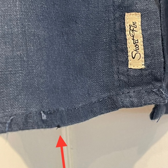 100% Linen Shirt - Short Fin Resort Wear - Picture 16 of 16